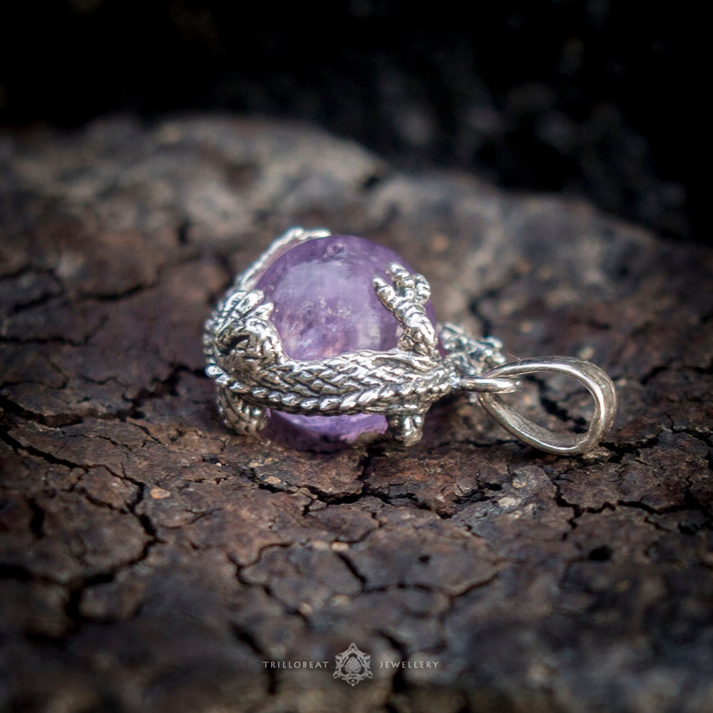 Dragon stone pendant | Dragon Charm | Baby dragon pendant | Chinese dragon pendant | Fantasy dragon pendant | Dragon pendant silver |