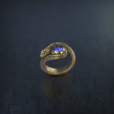 Gold Snake Ring | 14K Gold Ring  | Gold Snake Jewelry  | Snake Engagement Ring  | Gold Jewelry