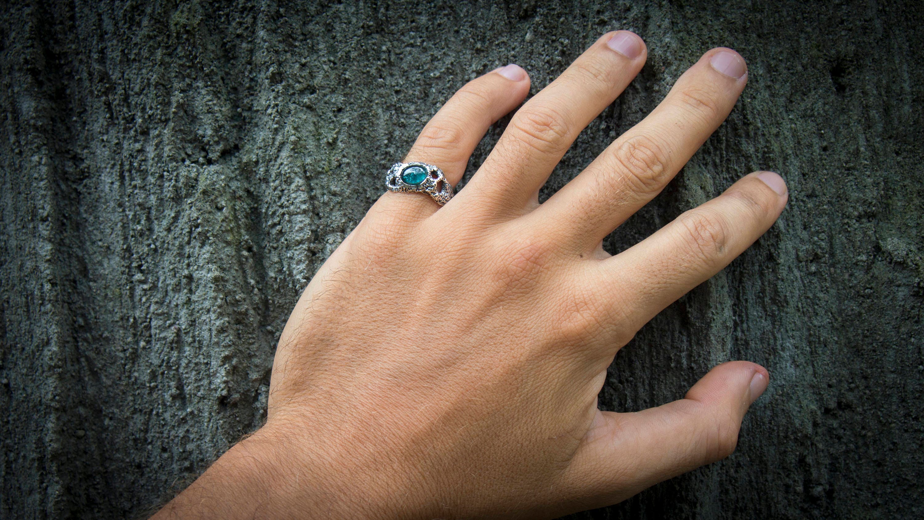 Blue Tourmaline Ring