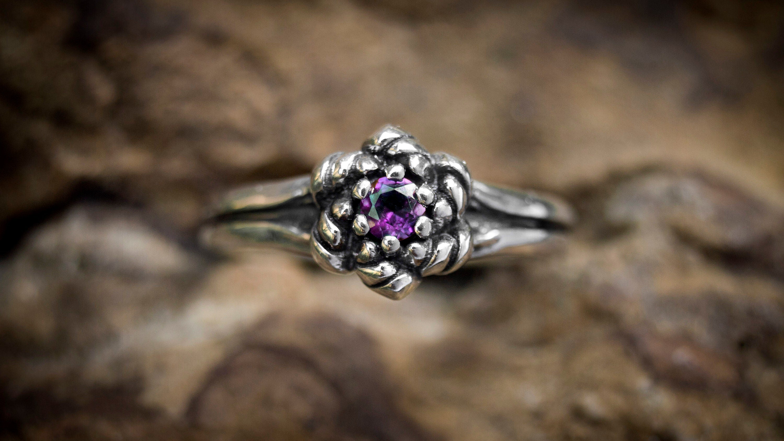 Rainbow Moonstone Ring