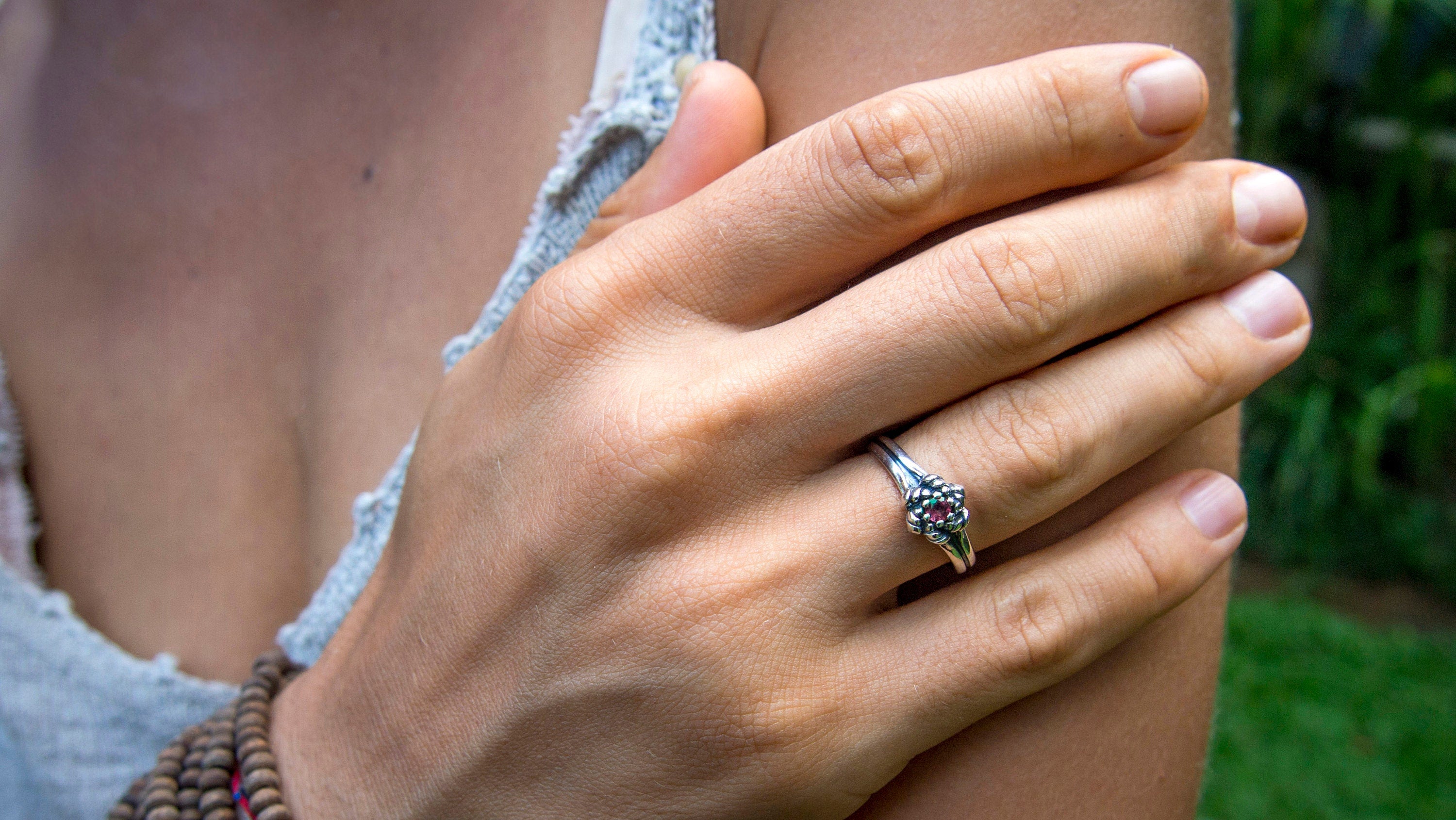 Rainbow Moonstone Ring