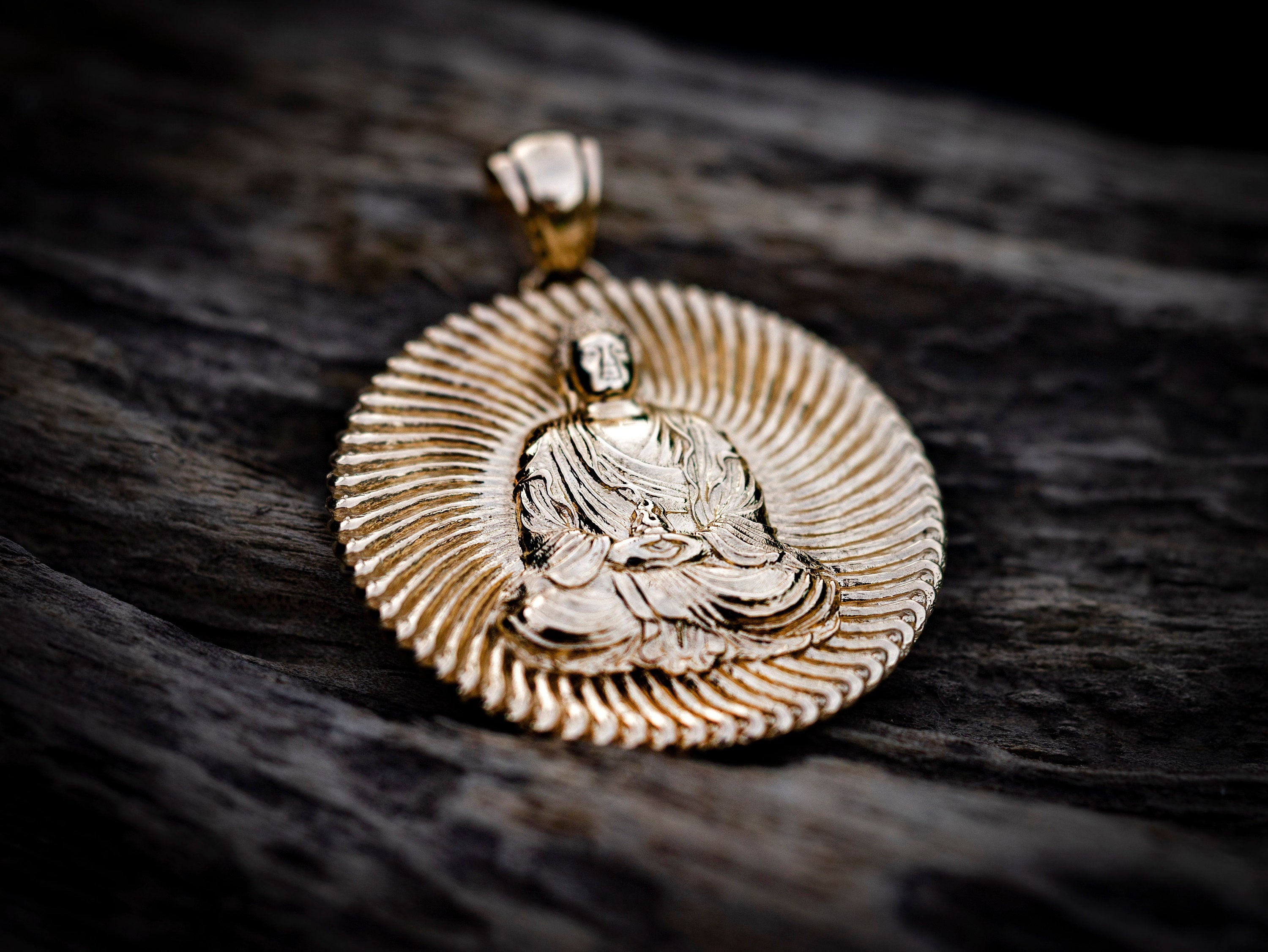 14K Gold Buddha Necklace