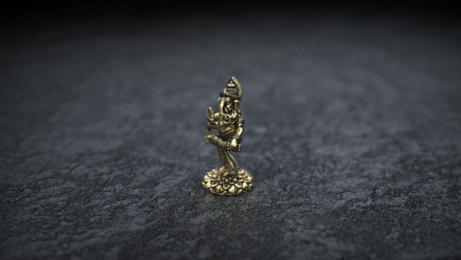 Gold Ganesha Statue