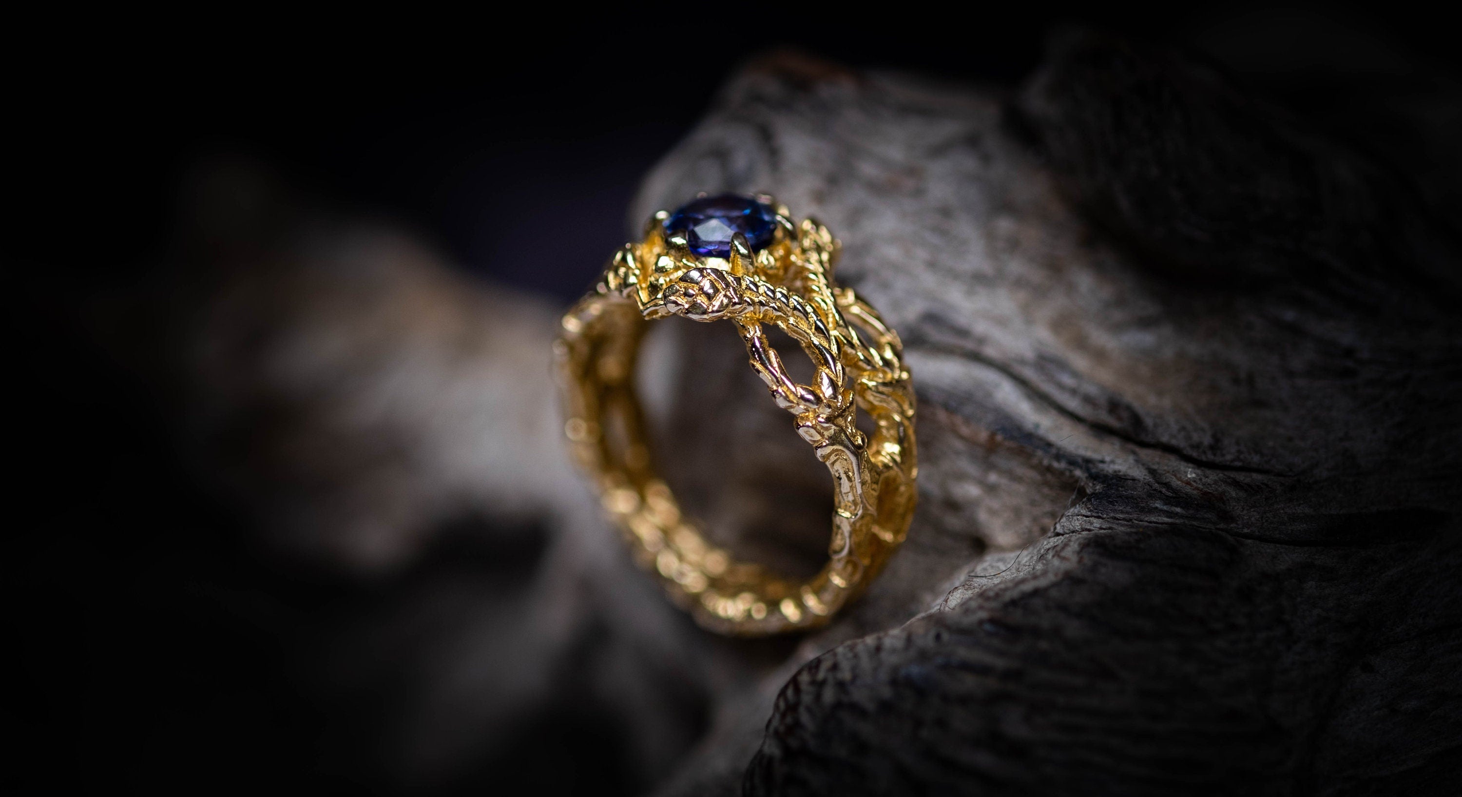 Golden snake ring