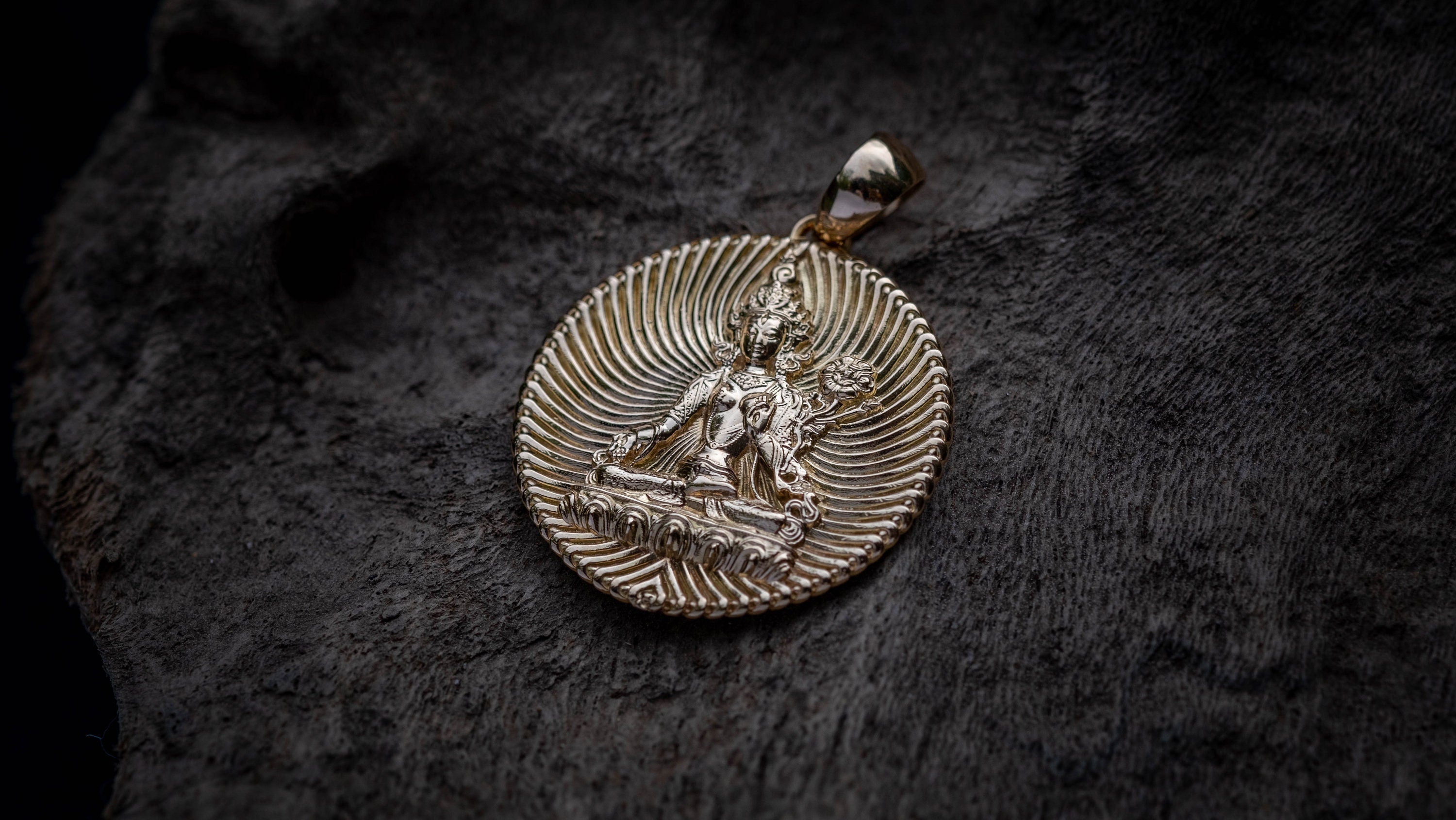 14K Gold Tara Pendant