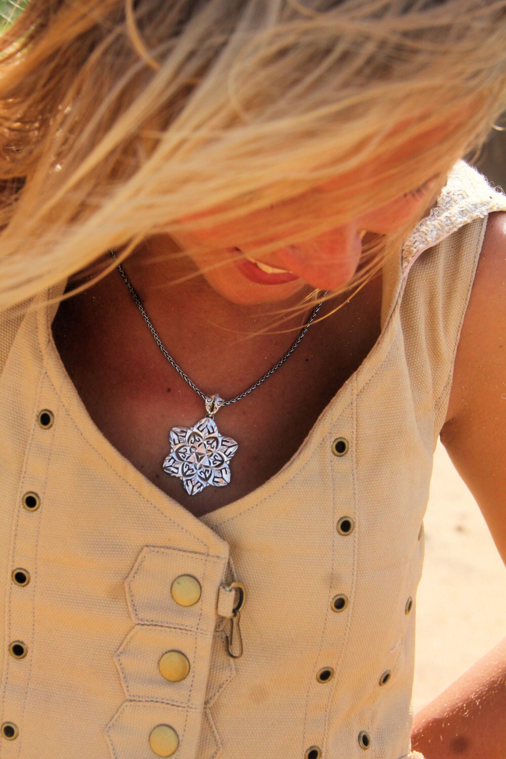 Sterling Silver Merkaba Necklace